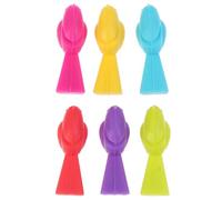 EXKURPOO Marcadores de copas de vino 6 piezas de silicona for reconocer copas de vino con forma de pájaro y tetas.