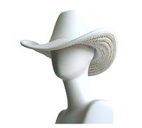 EXKURPOO Sombrero Vaquero Cowboy Hats Pearl Collection Vintage Men's Large Biker Sombrero(Color-15)