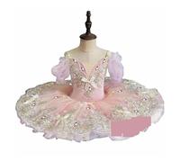 EXKURPOO Tutu de Ballet Kids Adult Professional Ballet Ballerina Princess Dress Teen Girls Swan Lake Dance Costume Clothes Child Ballet Outfit(Height 145-155cm)