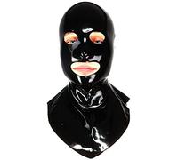 EXLATEX Capucha De Látex Máscara De Goma Unisex Máscara De Ahorcado Larga Con/sin Cremallera,Boca Abierta Y Ojos,sin Cremallera