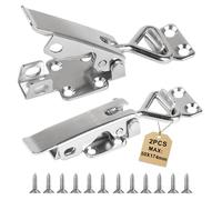 EXLECO 2Pcs Abrazaderas de Palanca de Acero Inoxidable Ajustables 30mm, Cierre de Palanca, Fuerza de Sujeción de 17 KN, Abrazadera de Bloqueo Rápido, Cierre de Metal de Tensión para Caja Armarios
