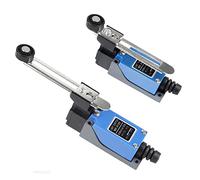 EXLECO 2Pcs Interruptor de Límite 5CM Ajustable Final de Carrera 2NC 2NO Limit Switch de Rodillo Interruptor de Límite de Reinicio Automático para Control Eléctrico Mecánica Plasma Láser de Molino CNC