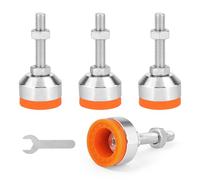 EXLECO 4pcs Pies Niveladores Ajustables M10 × 50mm Ø40mm, Patas de Nivelación Pesado Piezas Niveladores de Muebles de Acero Carbono Patas Regulables para Nivelación de Armarios, Máquina, Banco Trabajo