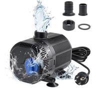 EXLECO Bomba Estanque Bomba de Filtro 3000L/H Bomba de Agua Sumergible Bomba de Arroyo con Filtro 55W Bomaba para Conexión a un Filtro Corriente con Cable 10M & 2 Boquilla Bomaba para Fuente Jardin
