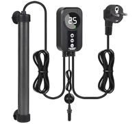 EXLECO Calentador Acuario Tubular de Titanio de 300 W con Controlador de Pantalla LED y Sensor de Temperatura, Calentador de Acuario de Temperatura Ajustable, Adecuado para Peceras de 100-120 L