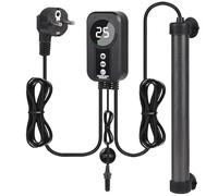 EXLECO Calentador Acuario Tubular de Titanio de 500 W con Controlador de Pantalla LED y Sensor de Temperatura, Calentador de Acuario de Temperatura Ajustable, Adecuado para Peceras de 200-350 L