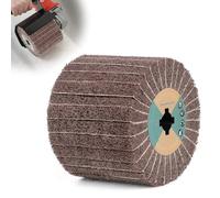 EXLECO Cepillo de Rodillo Abrasivo para Lijadora Electrica 19x120x100mm, Grano 120 de Fibra Sintética con Papel de Lija para Pulidora, Satinado para Pulido de Superficies de Madera y Metal
