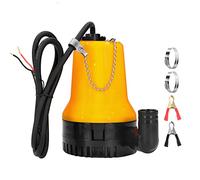 EXLECO DC 12V Bomba de agua sumergible portátil 50W 4200 L/H, línea de 2.3 metros con Abrazadera para limpiar piscinas sucias Estanque de pez