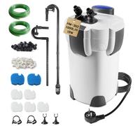 EXLECO Filtro Externo Acuario 1000L/H 18W Filtro Pecera Flujo Ajustable con Material Filtrante y Manguera Acuario Tubo, Bomba de Filtro Aquário Potente Profesional para Pecera de Menos de 300L HW-302