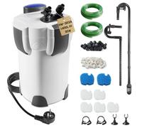 EXLECO Filtro Externo Acuario 1400L/H 35W Filtro Pecera Flujo Ajustable con Material Filtrante y Manguera Acuario Tubo, Bomba de Filtro Aquário Potente Profesional para Pecera de Menos de 300L HW-303A