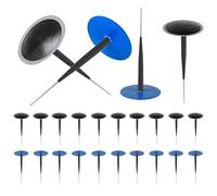 EXLECO Kit Reparación Neumático, 24Pcs (4.5 x 41 mm) Parches de Goma, Kit Repara Pinchazos, Reparacion de Neumaticos sin Cámara Universal, Parche de Seta de Neumático para Coche Motocicleta Bicicleta