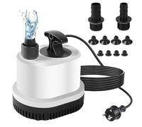 EXLECO Mini Bomba de Agua Sumergible Bomba Aguas Sucias Max.1500L/H 25W 220-240V Bomba de Estanque Ultra Silenciosa Bomaba Acuario Pequeño Bomaba Fuente con 1,6M Cable 3 Boquillas para Jardín Etanques