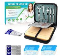 Exlin Kit de sutura Kit de formación de sutura quirúrgica para estudiantes de medicina con almohadilla de sutura Kit de práctica de sutura Regalo para estudiantes de medicina, veterinarios Enfermeras