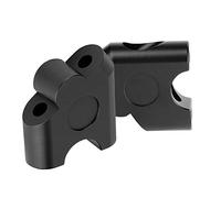 Exliy Elevador de Barra de Manillar de 22 mm, Aumenta la Altura del Manillar en 30 mm, Hecho de Material de aleación de Aluminio CNC, Adecuado para la mayoría de Las Motocicletas(Black, 12)
