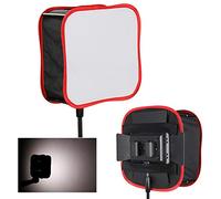 Exliy Softbox de Panel de luz LED, difusor de luz portátil Plegable de 16 x 16 Pulgadas, softbox Cuadrado, Mini softbox difusor Plegable