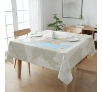 Exma Mantel del Plano Mapa de Barcelona Ciudad - Manteles Resinados Antimanchas para Mesa - Calidad de Tela Tejido Antimanchas resinado Impermeable [Medida 140x140cm]