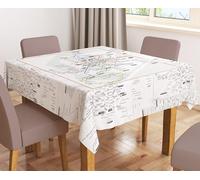 Exma Mantel del Plano Mapa de Tren Subway Underground Madrid - Manteles Resinados Antimanchas para Mesa - Calidad de Tela Tejido Antimanchas resinado Impermeable [Medida 140x140cm]