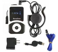 EXMAX ATG-100T 195-230mHz Receptor Auricular para Guía de Visita Inalámbrica Sistema de Monitoreo Transmisor Traducción Iglesia Interpretación Simultánea Enseñanza Conferencia Viaje Square Dance (1 Receptor)