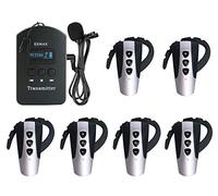 EXMAX® EXD-6824 - Sistema inalámbrico de guía turística para guía turística, traducción simultánea, museo, visita, entrenamiento, iglesia, sistema de escucha asistida (EXD-6824-1T6R)