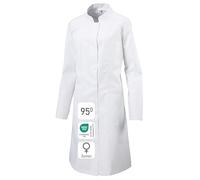 Exner Bata de laboratorio para mujer, abrigo médico, farmacia, médico, color blanco, talla L
