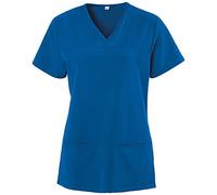 Exner X-Top, OP, cuello en V, entallado, aberturas laterales, color azul real, talla 2XL