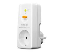 EXNICEXI Interruptor diferencial de 10 mA, adaptador de protección personal, antifugas y choques eléctricos, 250 V, 16 A, 4000 W, apto para dispositivos domésticos, apagado bipolar IP44