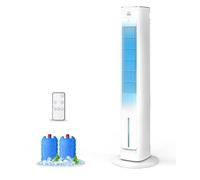 Exnos Enfriador de aire evaporativo portátil, ventiladores de enfriamiento 3 en 1 que soplan aire frío con tanque de agua de 3 l, ventilador de torre de 38 pulgadas para dormitorio