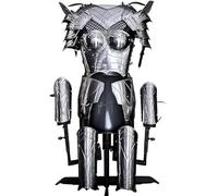 EXNOT Juego de armadura de caballero medieval para mujer, armadura de acero gótico de cuerpo completo con falda de malla y hombreras de hombro, exhibición de cosplay, LARP y coleccionistas