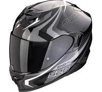 Scorpion Exo-520 Evo Air Terra Casco, negro-blanco-plata, tamaño XL para Hombres