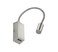 EXO Lighting - Aplique lector de pared LEIDEN terminal redondo níquel satinado