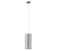 EXO LIGHTING -Lámpara colgante SELMA fibra sintética plata portalámparas E27 interior IP20 (Ø14cm). Colgante estilo moderno industrial para mostradores, barras, cocina, comedor y loft