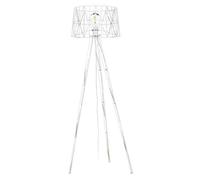 EXO Lighting - lampara de pie salon TESS lamparas de pie para salon acero blanco - Haz de tu casa un ambiente acogedor - E27 IP20 - candeeiro de pé - floor lamp for living room