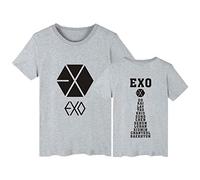 Exo T-Shirt Fans KPOP Manga Corta Camiseta Unisex Kai Chen Sehun Suho Baekhyun Chanyeol Xiumin D.O Top Tees