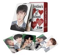 Exo - Tarjetas fotográficas para el día de San Valentín en la escuela, nuevo álbum, juego de tarjetas Lomo, regalo para niños y niñas