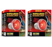 Exo Terra Foco de Basking Spot Nano, de infrarrojos, para uso Reptile Dome Nano, 25 W, casquillo E27, 1 unidad (1 unidad) (Paquete de 2)