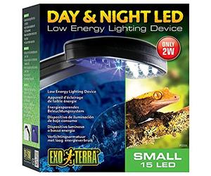 Exo Terra Luz LED de día y noche, luz LED de día y noche, con soporte, tamaño pequeño, 15 x 16,5 x 7 cm