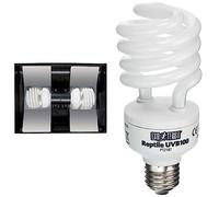 EXO TERRA Pantalla Compact Top, 45 cm Bombilla Bajo Consumo UVB 100 Compacto Repti, 25 W (5.0)