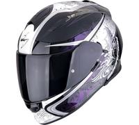 EXOCOM Exo-491 Casco, Adultos Unisex, Negro Morado Blanco, XXS