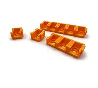 Exoda 10x soporte para bloques Wago tipo 221-412 juego de adaptadores compatible con conectores de 3 y 5 polos para instalaciones eléctricas flexibles