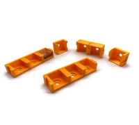 eXODA 10x soporte para conectores Wago 3 partes tipo 221-613 hasta 6mm2 apilable combinable para montaje seguro de poliacetato incluye 10 soportes en el set.