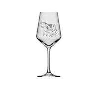 eXODA copa de vino 350 ml con grabado de motivo de vaca y ternero apta para lavavajillas ideal para vino tinto y blanco diseñada de manera estilosa y encantadora