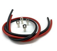 eXODA juego de cables de bateria 35mm2 M8 4x terminal de ojo con 1m rojo y negro - set de 2 cables y 4 terminales de cable para automovil moto barco solar flexible y resistente