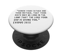 Éxodo 20:12 Honra a tu Padre y a tu Madre, Que tu PopSockets PopGrip Adhesivo