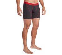 ExOfficio Give-n-go Sport 2.0 Boxer Brief 6" Ropa Interior de Hombres, Negro/Salvia Escarlata, M