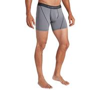 Exofficio Men's Standard Give-N-Go 2.0 Sport Mesh 6'' Boxer Brief, Steel Onyx/Black, L