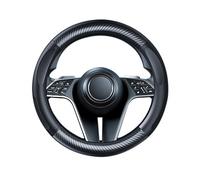 EXOGUN Auto Cubierta Volante para Mercedes Benz GLA GLB 180 180d 200 200d 220d 250 GLA GLB 43 45 Antideslizante Cuero Funda de Volante Transpirable Fibra de Carbon Proteger Funda,Black-O Type