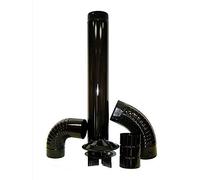 EXOJO - Codo Estufa Vitrif Negro 45º Exojo 110 Mm