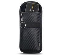 EXOSFER - Bolsa Faraday Antirrobo Coche para Llave Keyless - Bloque Señal RFID - Protección Telepeaje - Anti Pirataje Electrónico - Tejido Carbono (1 Funda Medium)