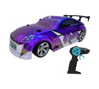 Exost - Coche Teledirigido Holográfico Shiny Flash - Carrocería Rosa - Efectos Luminosos - hasta 15 km/h - 2,4 GHz, Alcance 25 m - Batería Recargable USB - Juguete RC Interior/Exterior