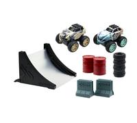Exost Jump - Pack Duo 2 Coches y Accesorios - Coches de Fricción para Coleccionar- Juguete Niños